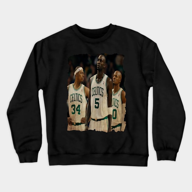 Kevin Garnett, Paul Pierce, And Ray Allen Vintage Crewneck Sweatshirt by CAH BLUSUKAN